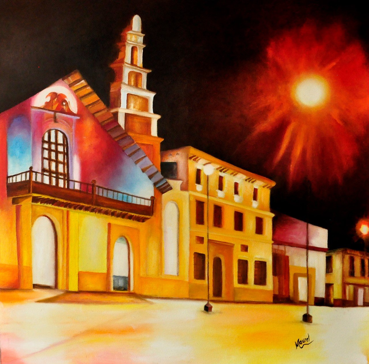 pintura-nocturno-iglesia-de-la-renovacion-chiquinquira