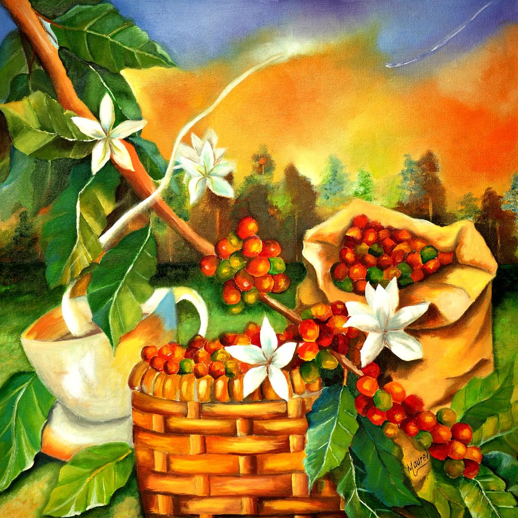 Cafe aroma, sabor y sentimiento 50x70Cms